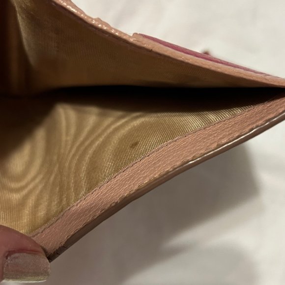 Pink Miu Miu Fold Over Snap Wallet - Picture 9 of 14